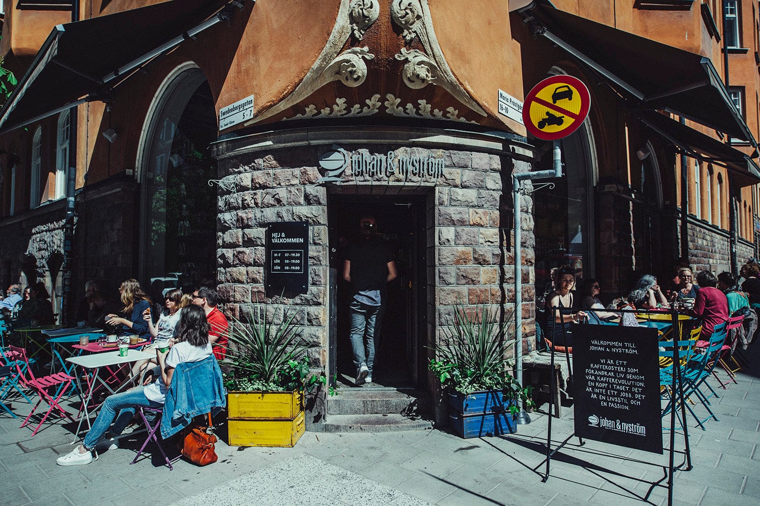 Johan & Nyström café interior with coffee and pastries
